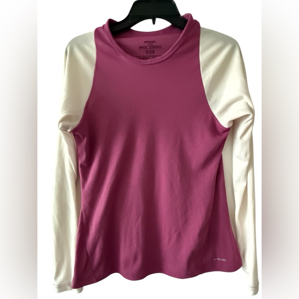 Patagonia Women's Long Sleeve Top - Pink and Cream